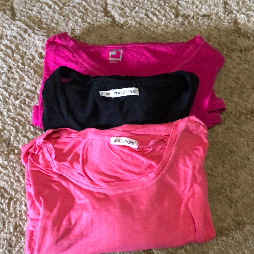 Maurice’s/JCPenney Burnout Shirts.       Set of 3